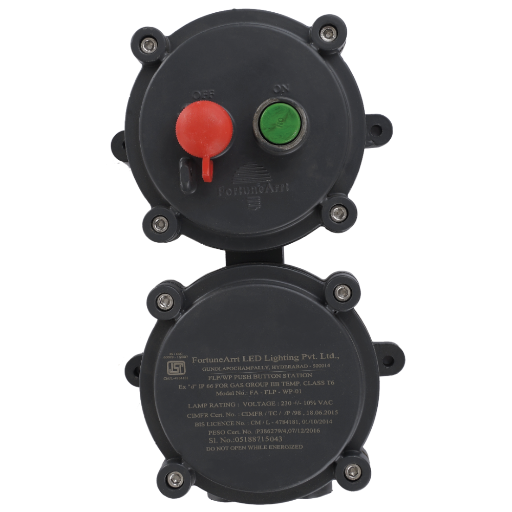 Flame Proof 10 AMP Push Button
